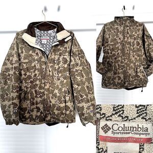 COLUMBIA Camo Fleece-Lined Ski Snow Winter Snowboarding Jacket Coat Size 18/20
